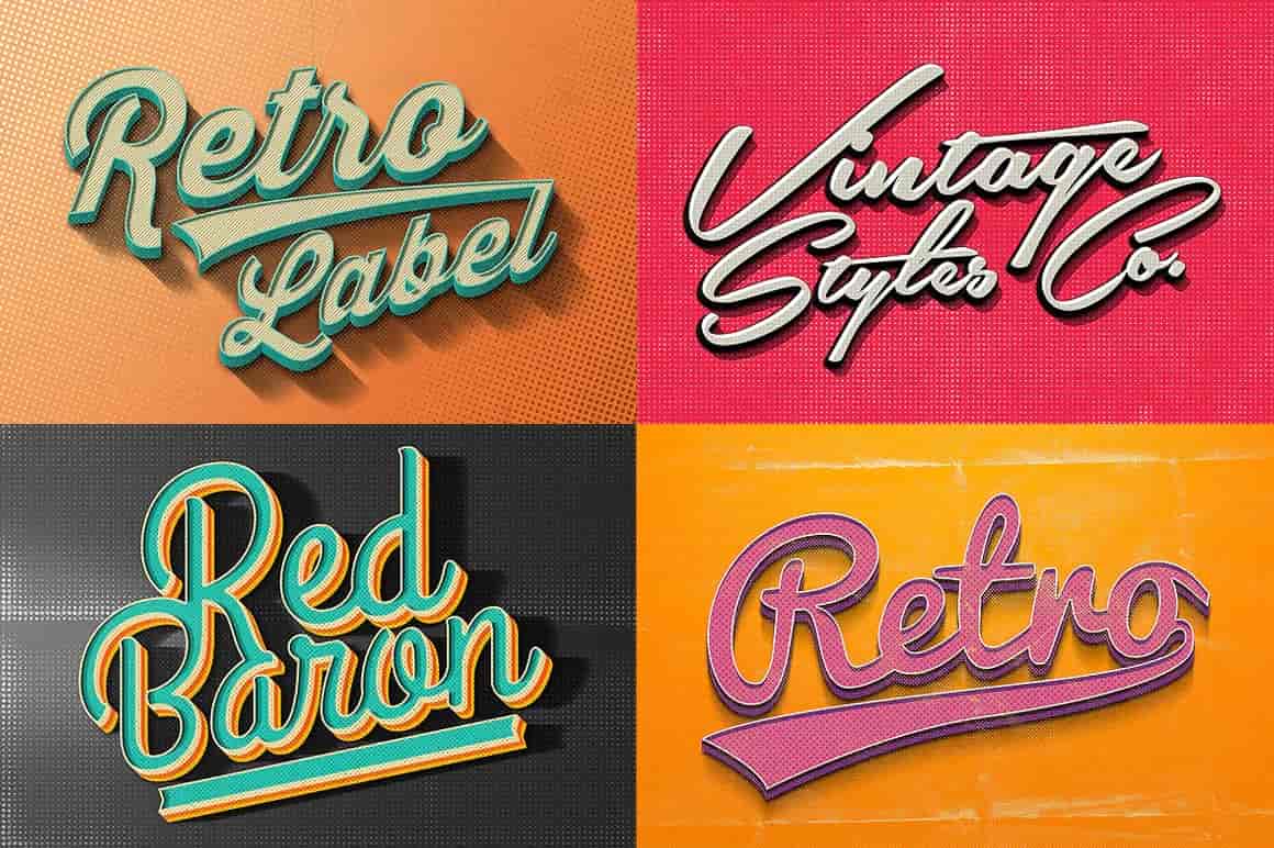 Hiệu ứng Photoshop Cổ Điển Thập Niên 80 - Vintage Text Effects - Ctrl Z