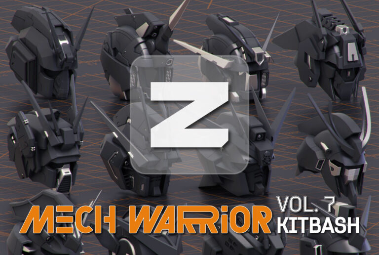 Mech Warrior Hard Surface Kitbash Vol.7