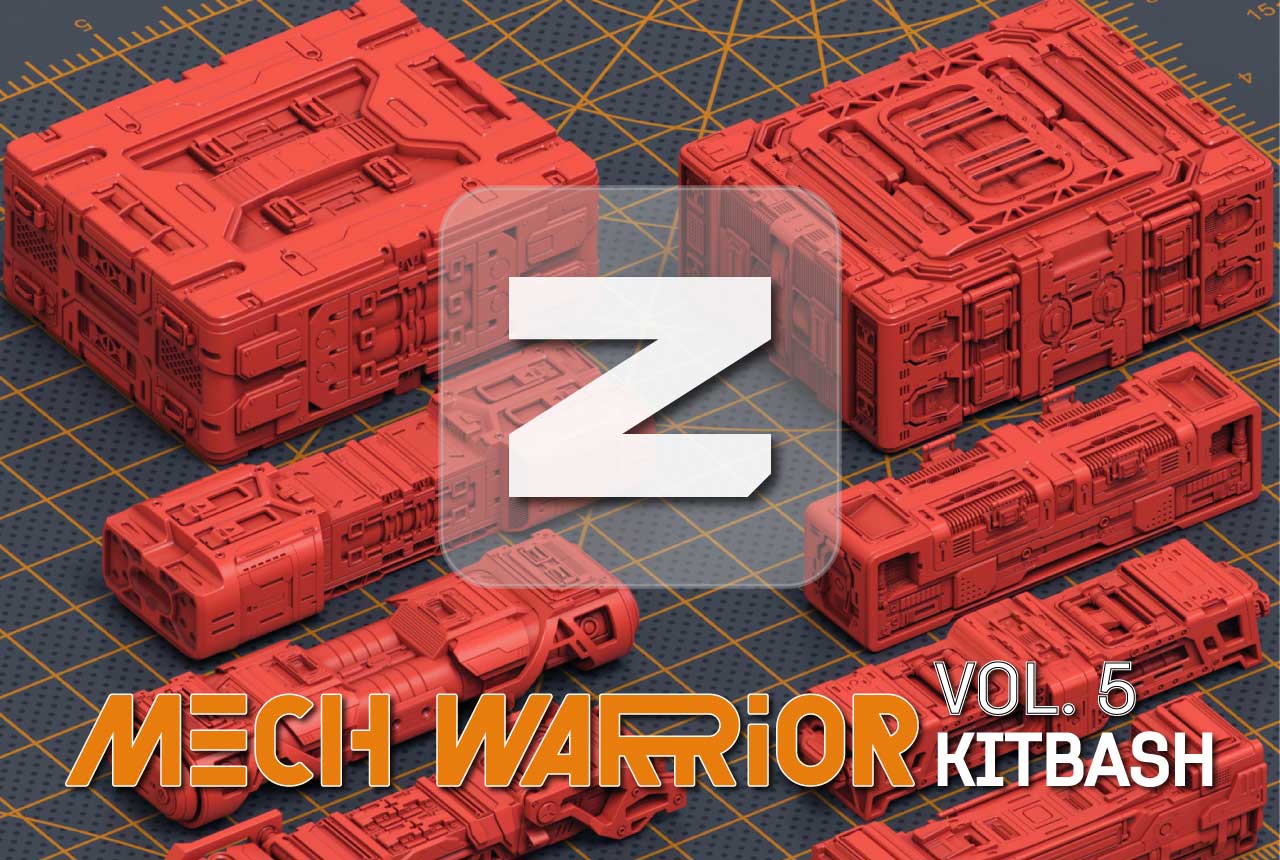 Mech Warrior Hard Surface Kitbash Vol.5