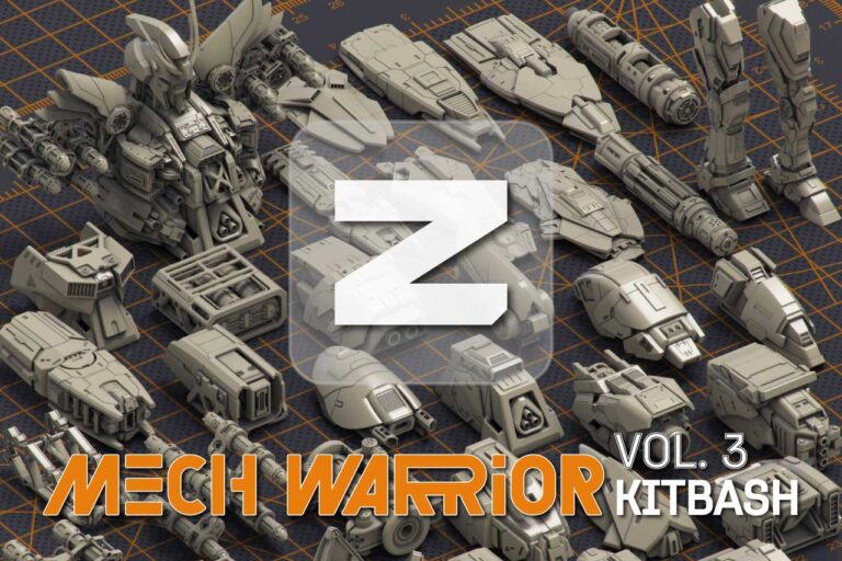 Mech Warrior Hard Surface Kitbash Vol.3