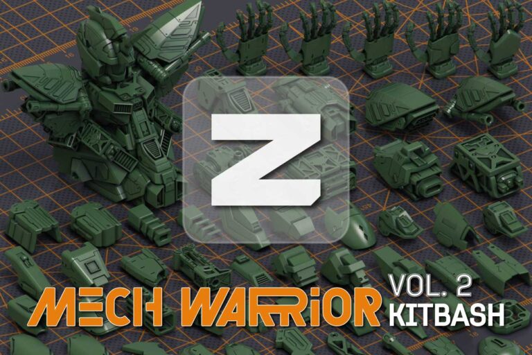 Mech Warrior Hard Surface Kitbash Vol.2