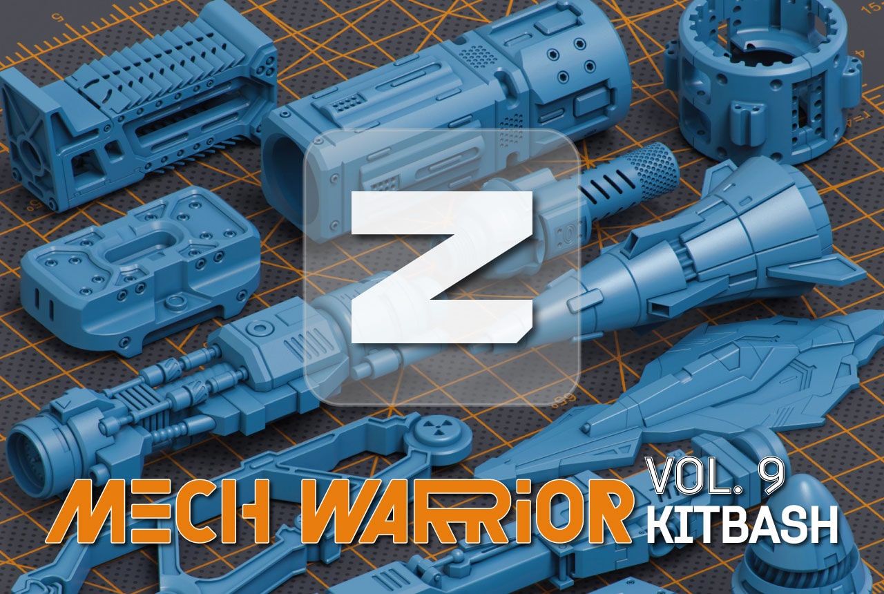 Mech Warrior Hard Surface Kitbash Vol.9