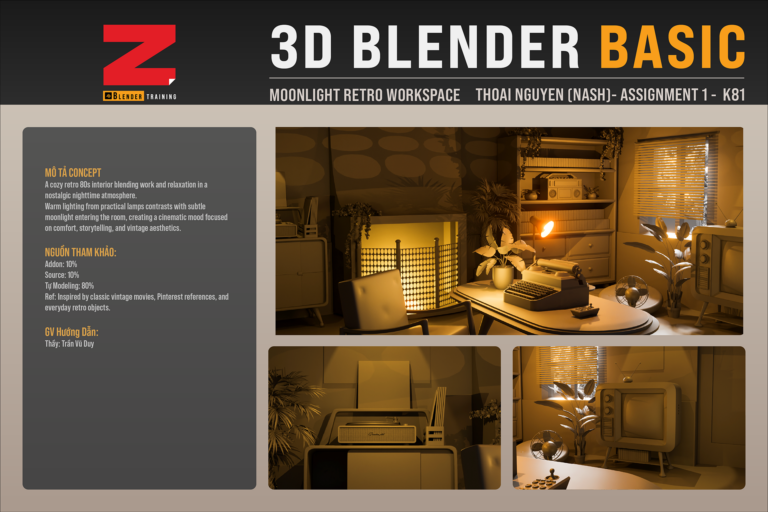 Portfolio Của Học Viên Lớp 3D Blender